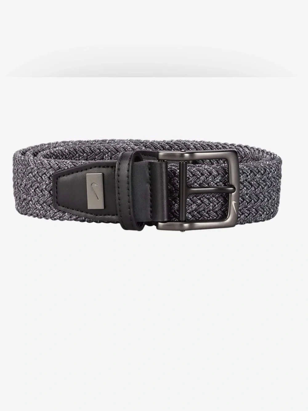 NWT Nike Heather Gray Stretch Woven Mens Belt Size Large (38-40) $42